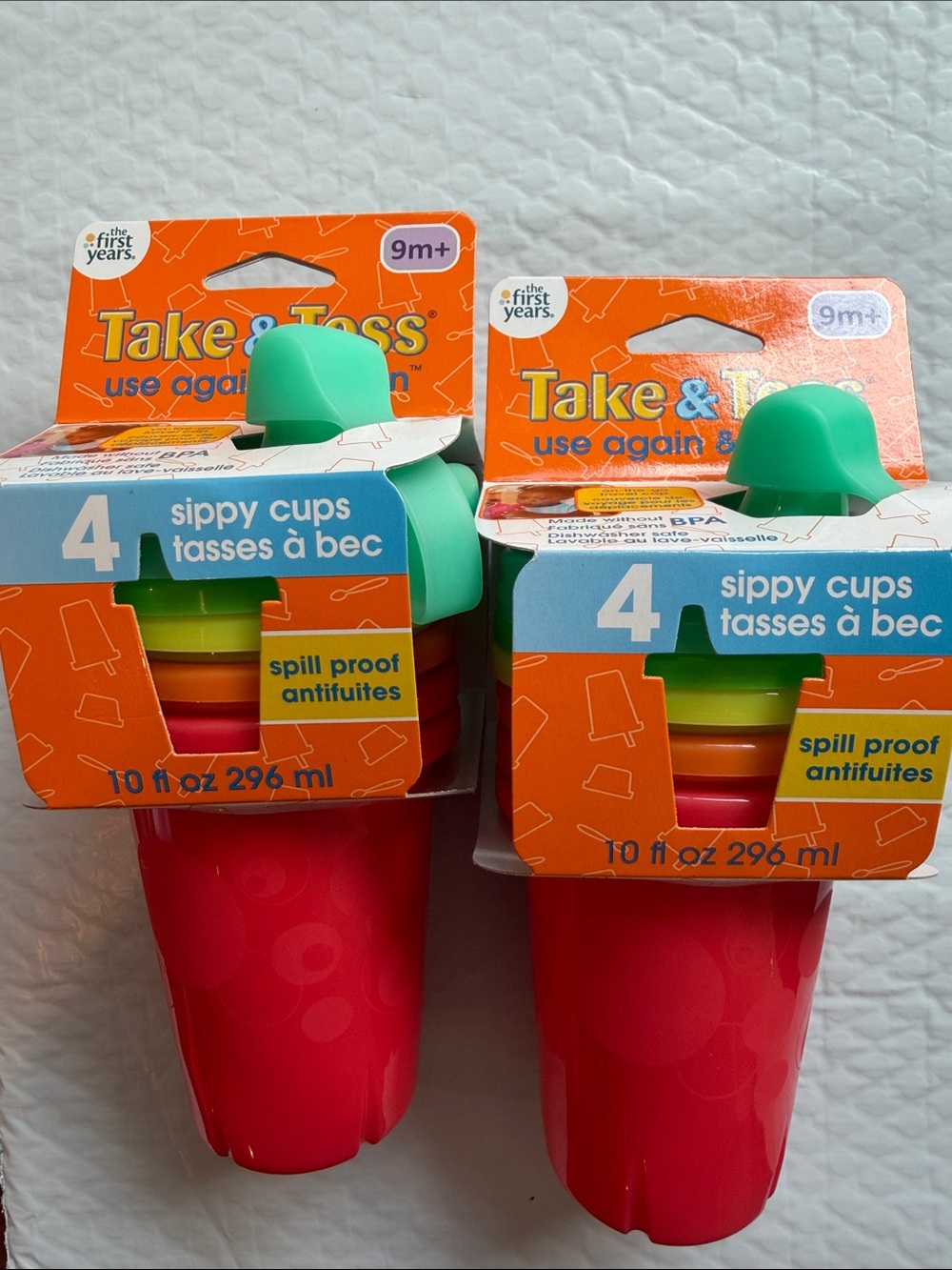 Take & Toss Spill-Proof Sippy Cups - TWO Pack of 4 (Kids Accessories)